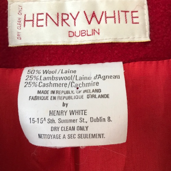 Henry White Dublin Wool/Cashmere Double Breasted Blazer L - Picture 3 of 5